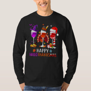 Frauen Weinglas Erntedankfest Wein Frohes Hallotha T-Shirt