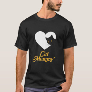 Frauen Weiße Liebe Herz Katze Mutti Für Mädchen & T-Shirt