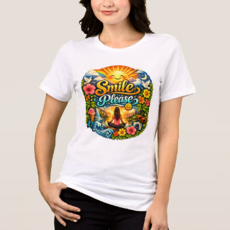 Frauen Weißes T-Shirt Tri-Blend Shirt