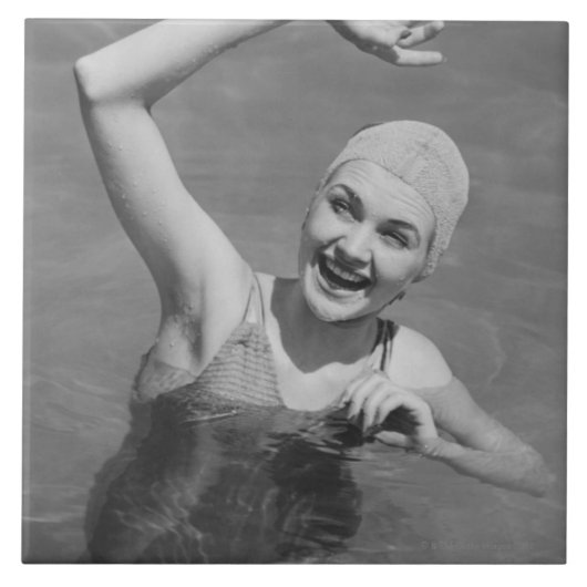 Frauen-Wellenartig bewegen Fliese (Vorderseite)