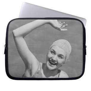 Frauen-Wellenartig bewegen Laptopschutzhülle