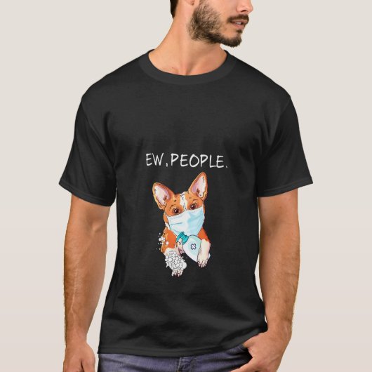 Frauen Welsh Corgi Ew Leute Hund T-Shirt (Vorderseite)