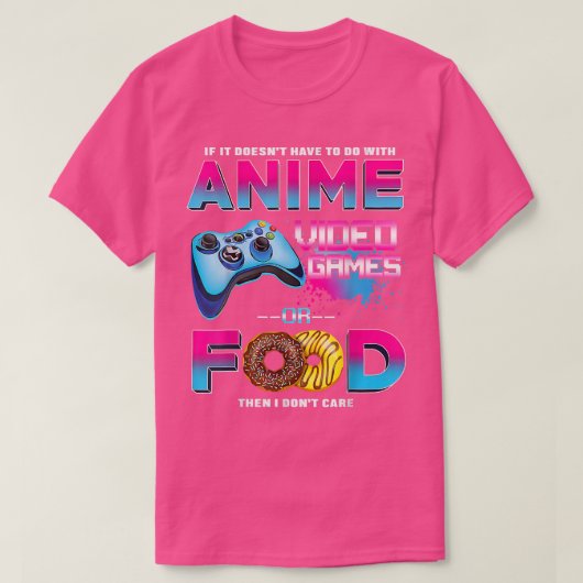 Frauen, wenn nicht Anime Video Game Food Puzzle Gi T-Shirt (Design vorne)