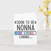 Frauen werden bald Nonna 2026 beim Laden von Schwa Karte (Gelbe Blume)