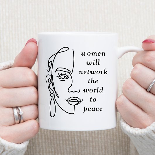 Frauen werden die Welt für den Frieden vernetzen Kaffeetasse