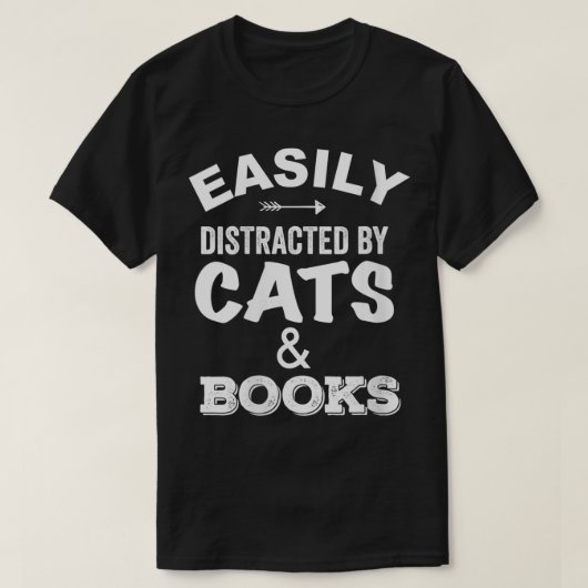 Frauen werden durch Katzen und Bücher, die lesen, T-Shirt (Design vorne)