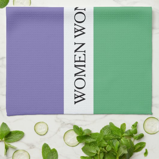 Frauen werden sich nicht überlegen geschirrtuch (Gefaltet)