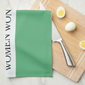 Frauen werden sich nicht überlegen geschirrtuch (Viertel Falte)