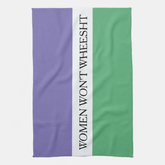 Frauen werden sich nicht überlegen geschirrtuch (Vertikal)