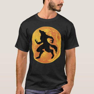 Frauen Werwolf Halloween Vollmond Gruseliger Wolf T-Shirt
