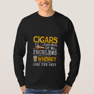 Frauen Whisky und Zigarren Lustige Witze Vatertag T-Shirt