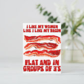 Frauen wie Bacon Postkarte (Stehend Vorderseite)