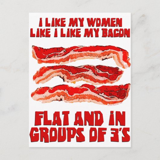 Frauen wie Bacon Postkarte (Vorderseite)