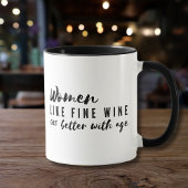 Frauen wie feiner Wein werden mit dem Alter besser Tasse
