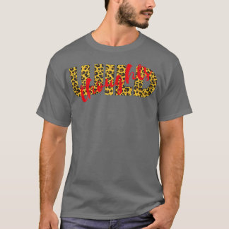 Frauen WILD Gedanken Leopard Cheetah Print Red T-Shirt