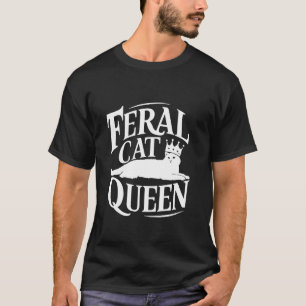 Frauen Wilde Katzenkönigin Outdoor Wilde Katzenlie T-Shirt