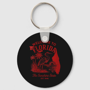 Frauen Willkommen in Florida Vintage Reise Kunst m Schlüsselanhänger