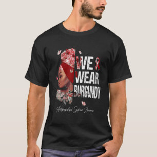 Frauen wir tragen Burgundy Antiphospholipid Syndro T-Shirt