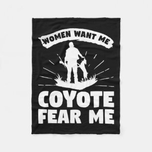 Frauen Wollte mir Coyote Angst Me Coyotes Hunter H Fleecedecke