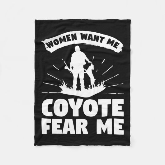 Frauen Wollte mir Coyote Angst Me Coyotes Hunter H Fleecedecke (Vorderseite)
