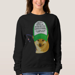 Frauen Wollte mir Fisch Angst, dass es Doge Meme F Sweatshirt