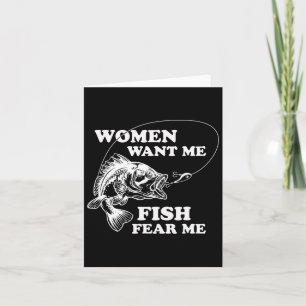 Frauen Wollte mir Fisch Angst mich Funny Väter Tag Karte