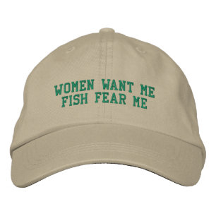 Frauen Wollte mir Fisch Angst mich lustig  Bestickte Baseballkappe