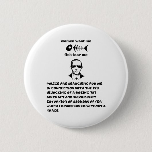 Frauen wollte mir Fische Angst db cooper Button (Vorderseite)