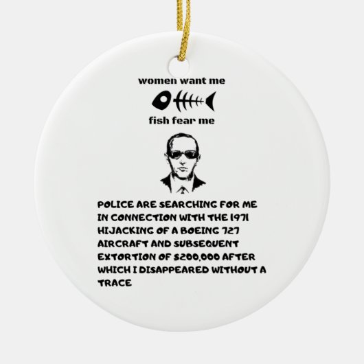 Frauen wollte mir Fische Angst db cooper Keramik Ornament (Vorne)