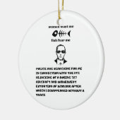 Frauen wollte mir Fische Angst db cooper Keramik Ornament (Links)
