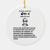 Frauen wollte mir Fische Angst db cooper Keramik Ornament (Hinten)