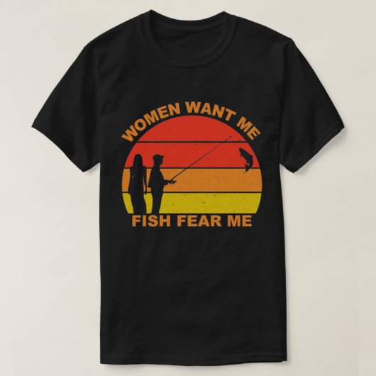 Frauen Wollte mir Fische Angst T-Shirt (Design vorne)