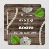 Frauen - Woods & Booze Junggeselinnen-Abschied Ein Einladung (Vorne/Hinten)