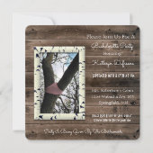 Frauen - Woods & Booze Junggeselinnen-Abschied Ein Einladung (Rückseite)