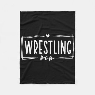 Frauen Wrestling Mama Shirt Funny Wrestler Ringelb Fleecedecke