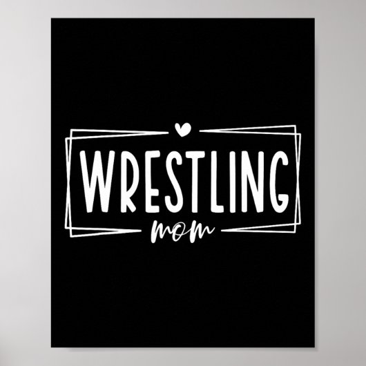 Frauen Wrestling Mama Shirt Funny Wrestler Ringelb Poster (Vorne)
