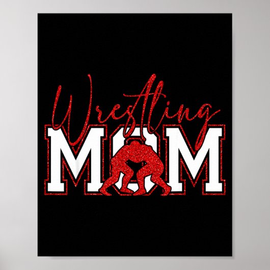 Frauen Wrestling Mutter Lustig Ringen Ringer Mütte Poster (Vorne)