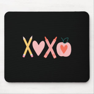 Frauen Xoxo Lehrerin Valentinstag Bleistift und Ap Mousepad