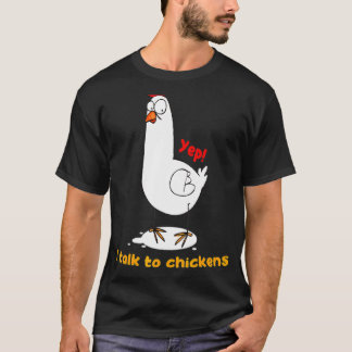Frauen Yep ich spreche mit Hühnern Bauer T-Shirt
