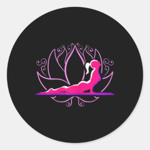 Frauen Yoga-Geschenk für Yoga-Übungen Mädchen Spir Runder Aufkleber