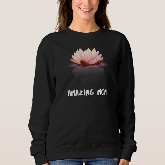 Frauen Yoga Mama Mütter Tag Lotus Sweatshirt (Vorderseite)
