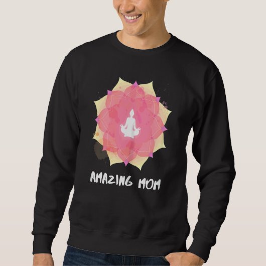 Frauen Yoga Mama Mütter Tag Mandala 3 Sweatshirt (Vorderseite)