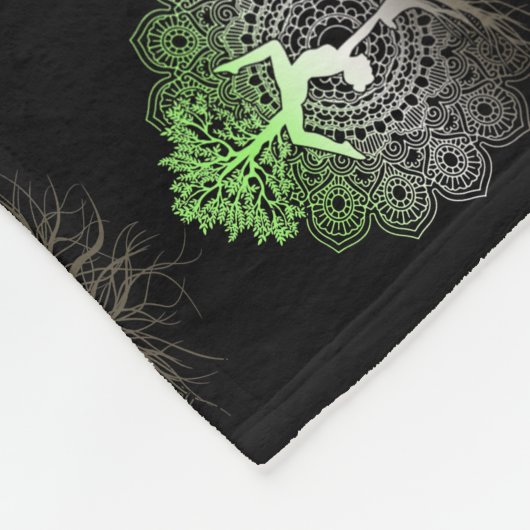 Frauen Yoga Namaste Frauen Meditation Chakra Frau Fleecedecke (Ecke)