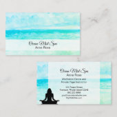 *~* Frauen Yoga Ocean Beach Mindfulness Meditation Visitenkarte (Vorne/Hinten)