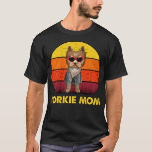 Frauen Yorkie Mama Retro Vintag Yorkshire Terrier T-Shirt