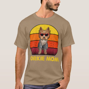 Frauen Yorkie Mama Retro Vintag Yorkshire Terrier T-Shirt