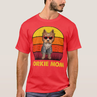 Frauen Yorkie Mama Retro Vintag Yorkshire Terrier T-Shirt