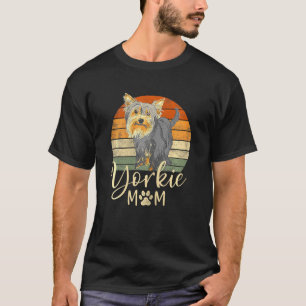 Frauen Yorkie Mama Retro Yorkshire Terrier Dog Mam T-Shirt
