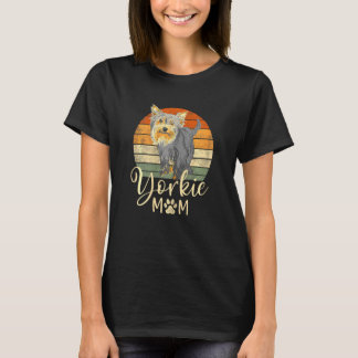 Frauen Yorkie Mama Retro Yorkshire Terrier Dog Mam T-Shirt