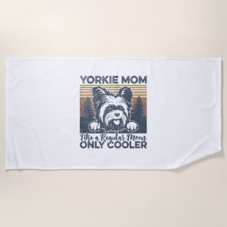 Frauen Yorkie Mama _Yorkshire Mama Dog Muttertag Strandtuch